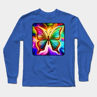 Psychedelic Butterfly Long Sleeve T-Shirt